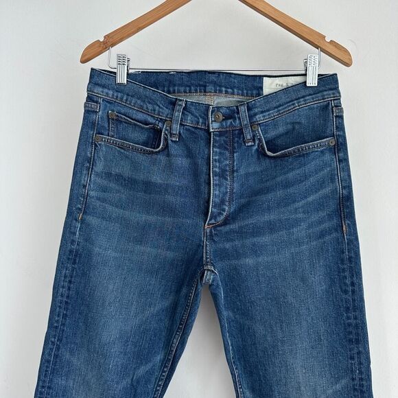 Rag & Bone Jeans Mens Size 32 x 32 Slim Fit 2 Beldon Japanese Button Fly Stretch - Picture 3 of 13